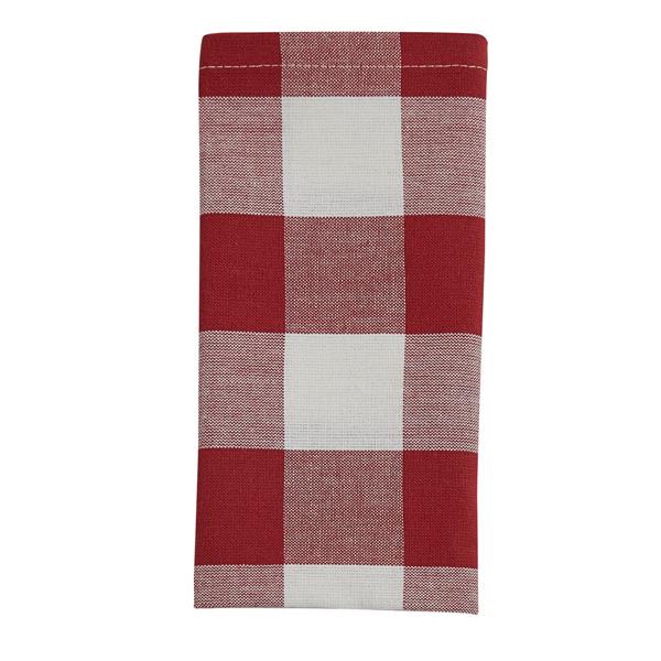 Napkin Wicklow Check Red Cream