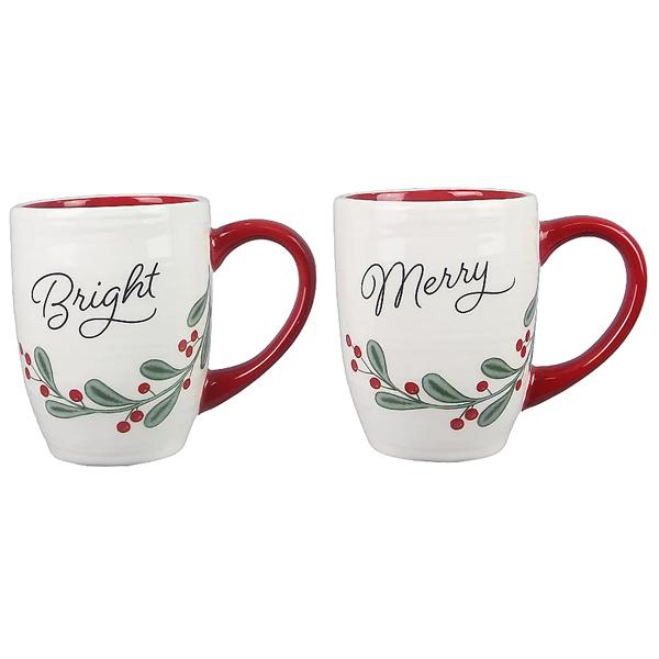 Mug Ceramic Merry Bright Assorted