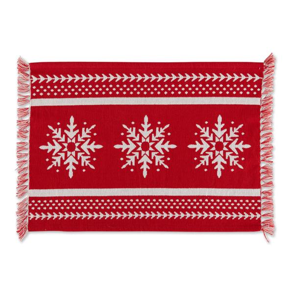 Placemat Embrdrd Snowflake