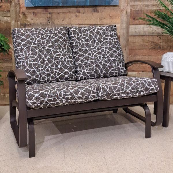 Belle Isle Cushion 2-Seat Loveseat Glider - Arda II Bark