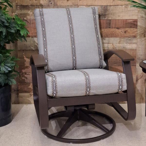 Belle Isle Cushion Swivel Rocker - Guru Walnut