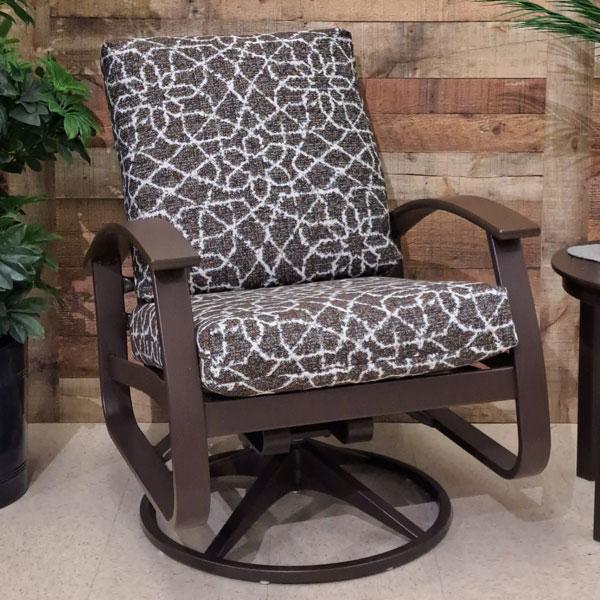 Belle Isle Cushion Swivel Rocker - Arda II Bark