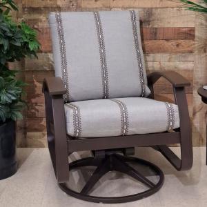 Belle Isle Cushion Swivel Rocker - Guru Walnut