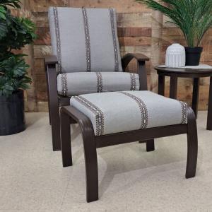 Belle Isle Cushion Ottoman - Guru Walnut