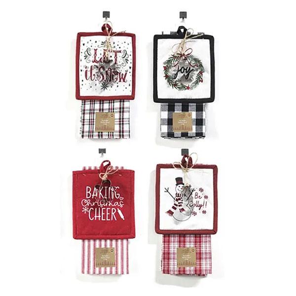 Towel Potholder Christmas 3-Piece Set