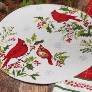 Placemat Cardinal And Holly