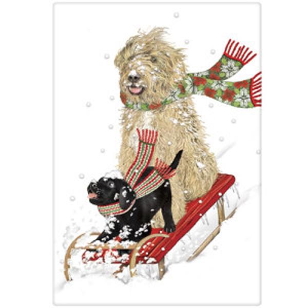Towel Dogs Sledding
