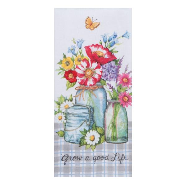 Towel Floral Mason Jars