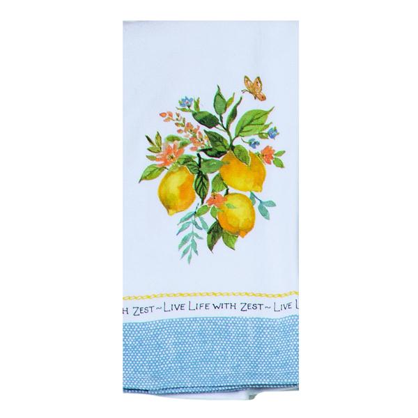 Towel Live Life With Zest White