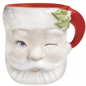 Mug Ceramic Winking Santa