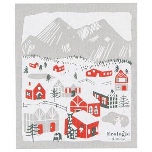 Dishcloth Snowy Village