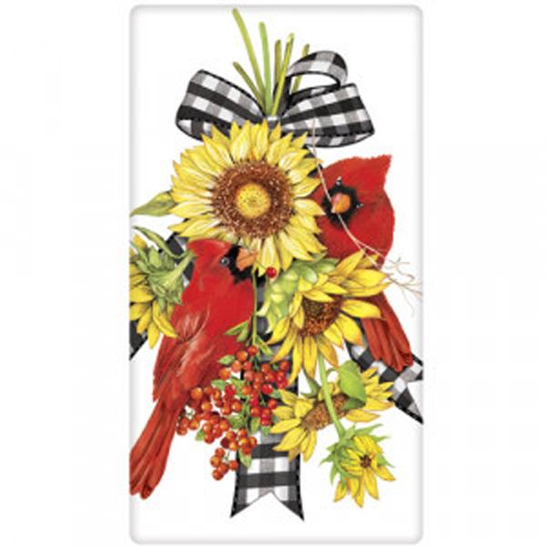 Sunflower Cardinals Towel
