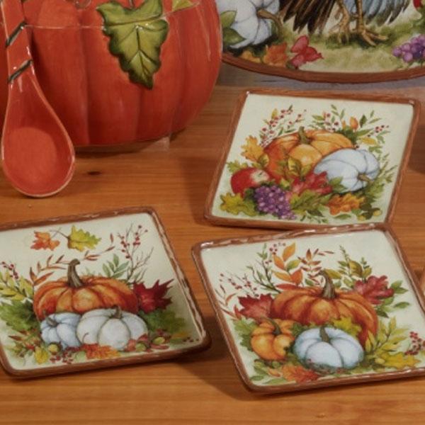 Plate Canape Harvest Blessings - 6in