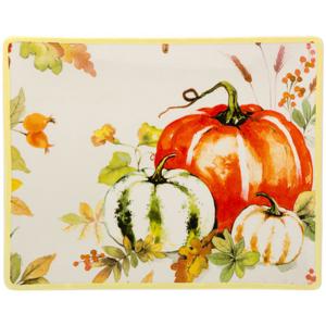 Plate Rectangular Pumpkin Love
