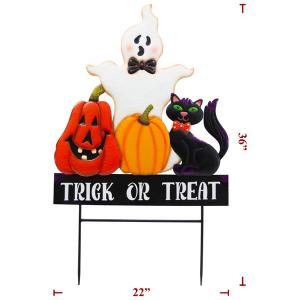 Stake Trick Or Treat Ghost/Cat