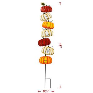 Stake Pumpkin Stack Welcome