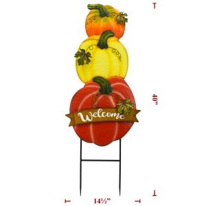 Stake Pumpkin Stack Yellow/Orange