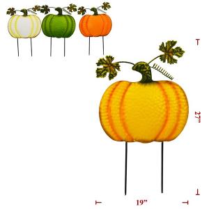 Stake Pumpkin - 4 Assorted Colors