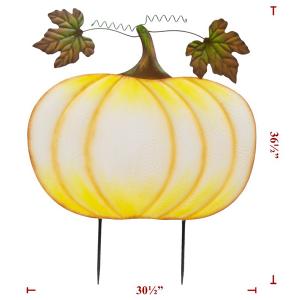 Stake Pumpkin White - 26in