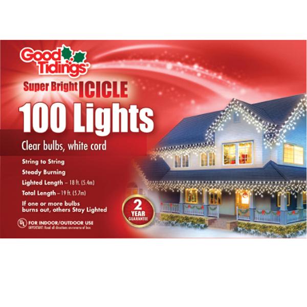 Icicle String 100 Lights - Warm White