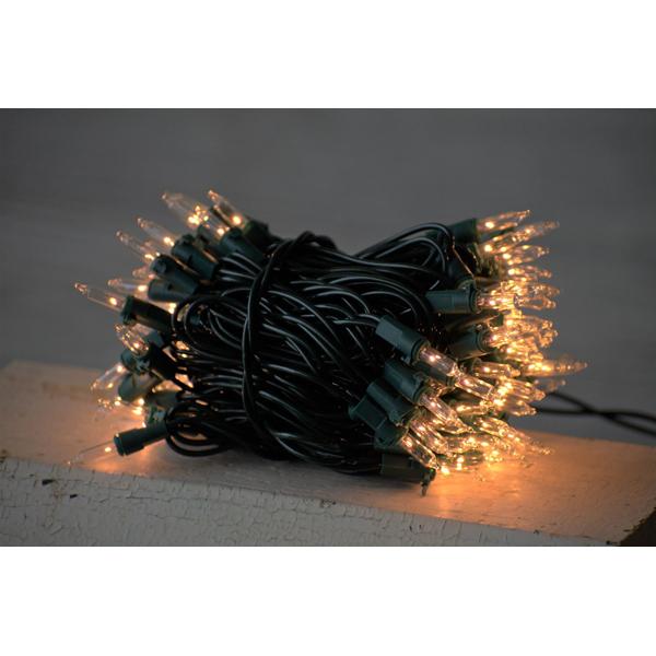 Mini Light String 7.5ft Green Wire 20 Lights - Clear (Indoor Only)