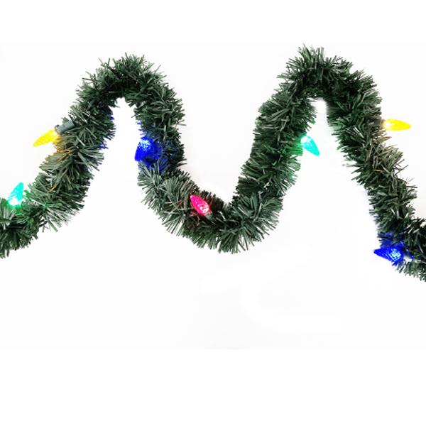 Led 18ft Pre-Lit Garland 35 C6 Lights - Multi