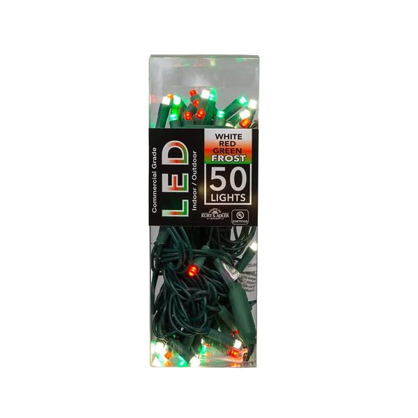 LED String 5mm 50 Lights - Pure White, Red, Green