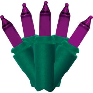 Chasing Light Set Green Wire 150 Lights - Purple