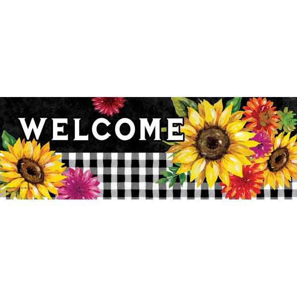 Signature Sign Gingham Sunflower