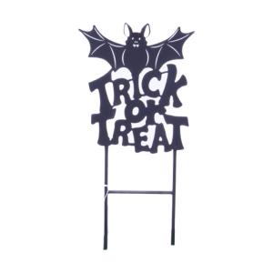 Stake Bat Trick or Treat Sign