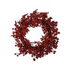 Mixed Berry Burgundy Waterproof Wreath - 24in