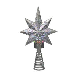 Tree Topper Star 9 Point Silver - 13.5in