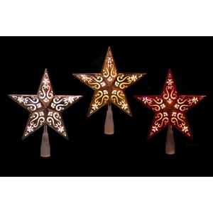 Tree Topper Star with Cutout Assorted 10 Lights