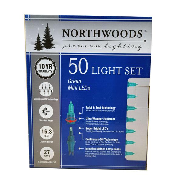 LED Commercial Mini 50 Lights - Green