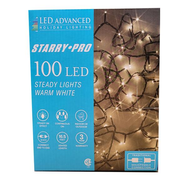 LED Starry Micro 3mm 100 Lights - Warm White