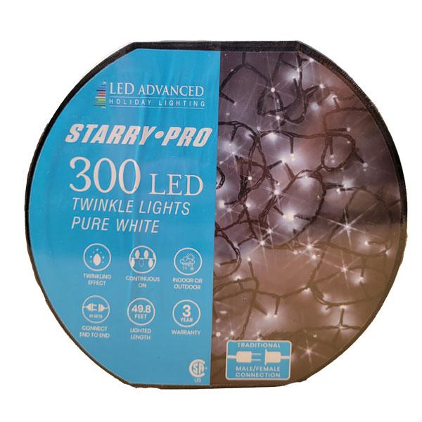 LED Starry Twinkle 3mm 300 Lights - Pure White