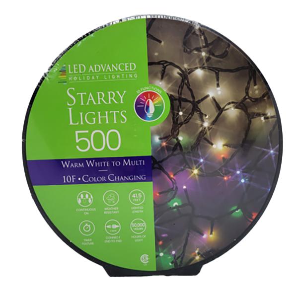 LED Starry 10 Function 3mm 500 Lights - Color Change