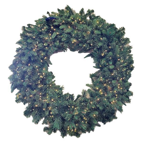 Bristol Pine Wreath Pre-Lit 600 Lights Warm White - 48in