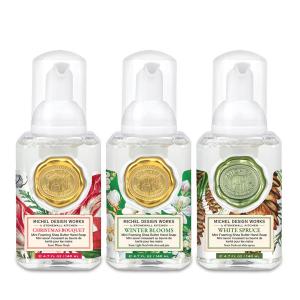 Michel Design Works Christmas Bouquet, Winter Bloom, White Spruce Mini Handsoap Set