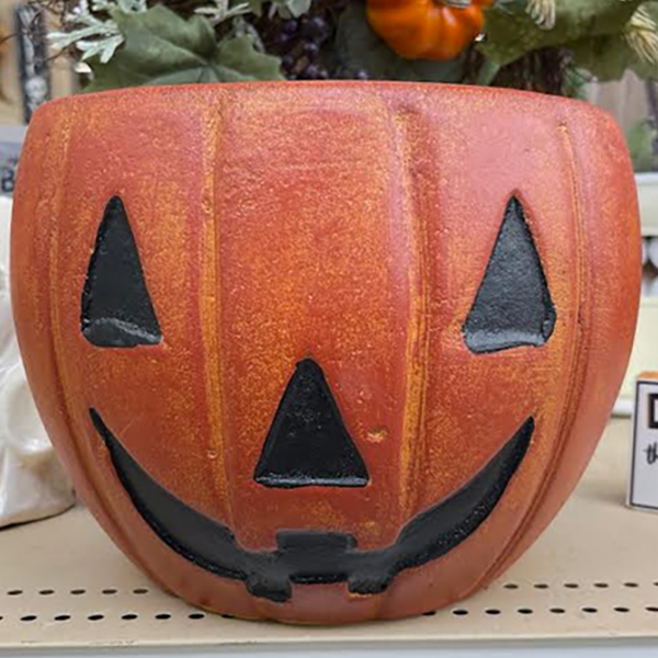 Ceramic Pumpkin Planter - 10in