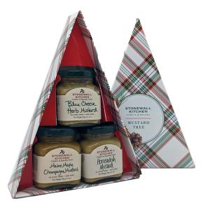 Gift Set - 3 Jar Tree - Holiday Mustard