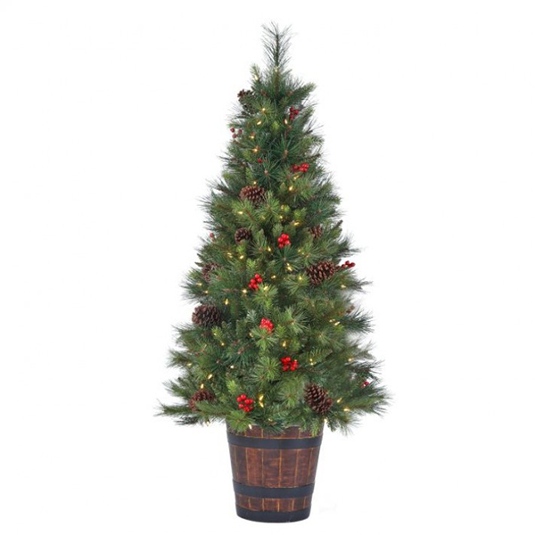 Forest Berry Potted Pre-Lit LED - 5ft