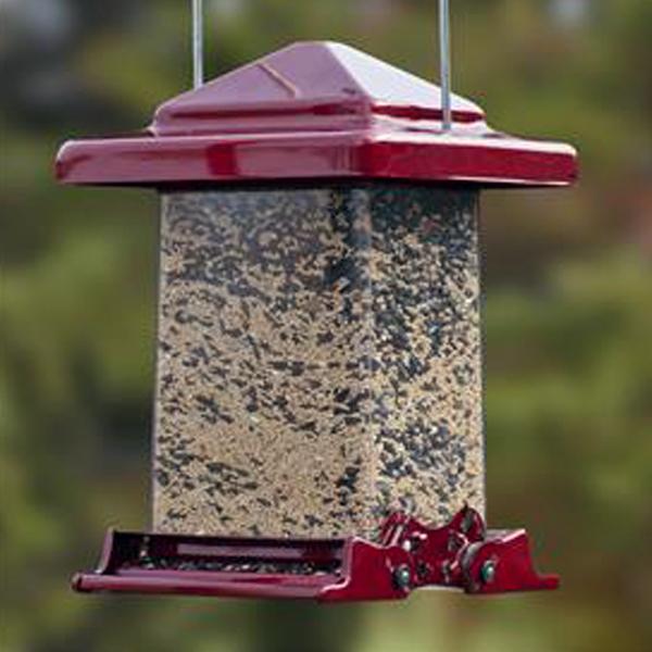 Bird Feeder Metal Squirrel Resistant - Red
