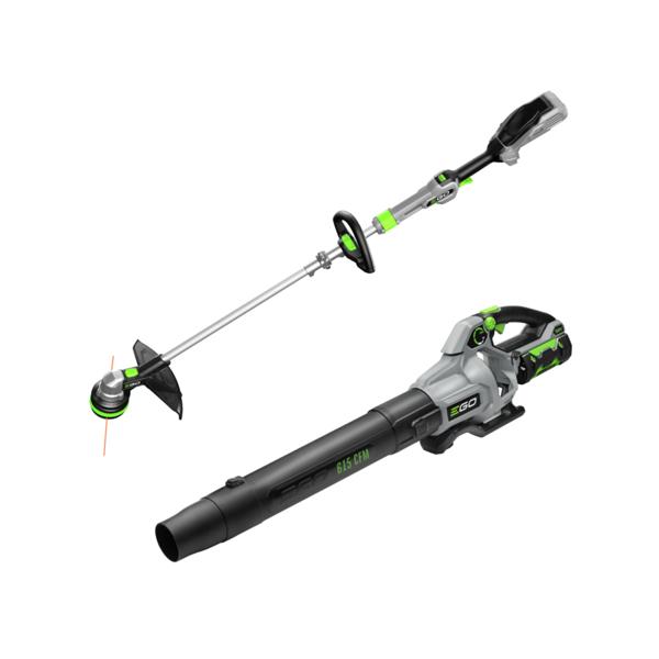 EGO String Trimmer 2pc combo, 15in Aluminum Shaft Powerload and 615CFM Blower