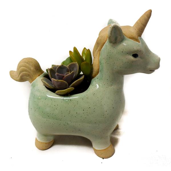 Succulent In Stone Unicorn Pot - 5in