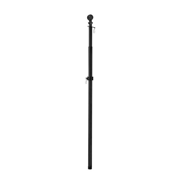 Flag Pole Extendable Black - 35in-60in