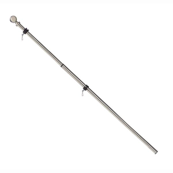 Flag Pole Extendable Silver - 35in-60in
