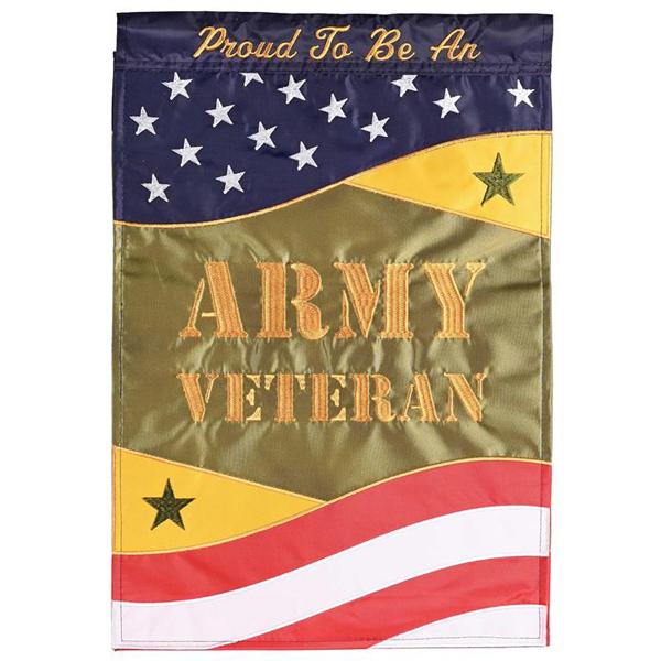 Service - Army Veteran Applique Mini Flag
