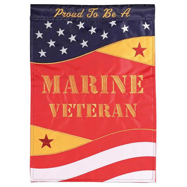 Service - Marine Veteran Applique Mini Flag