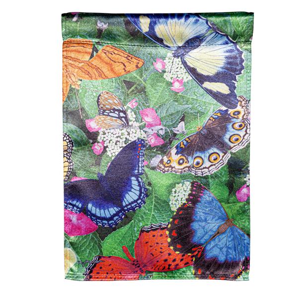 Hello Butterflies Luster Flag